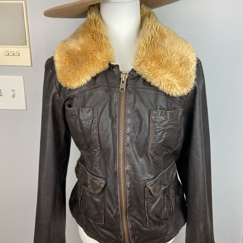 American eagle leather jacket